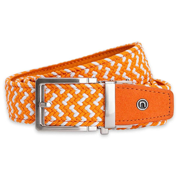 Nexbelt Braided Golf Belt Orange/White - 23 Men
