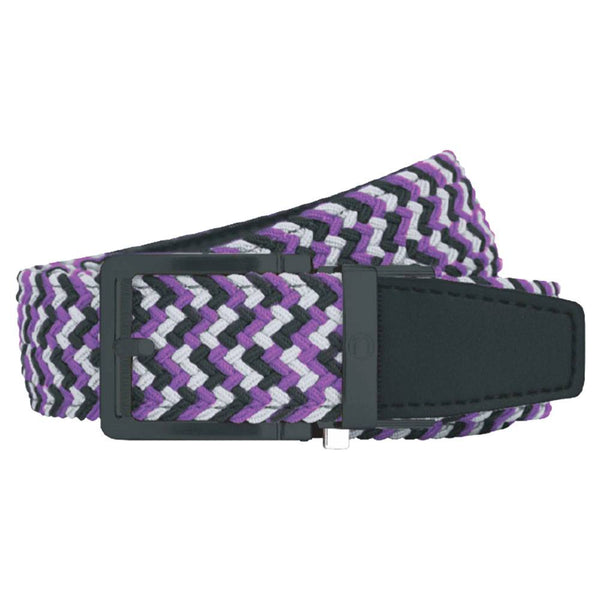 Nexbelt Braided Golf Belt Purple/Black/Silver - 23 Men