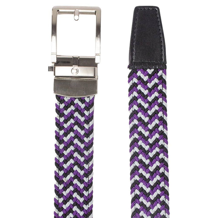 Nexbelt Braided Golf Belt Purple/Black/Silver - 23 Men