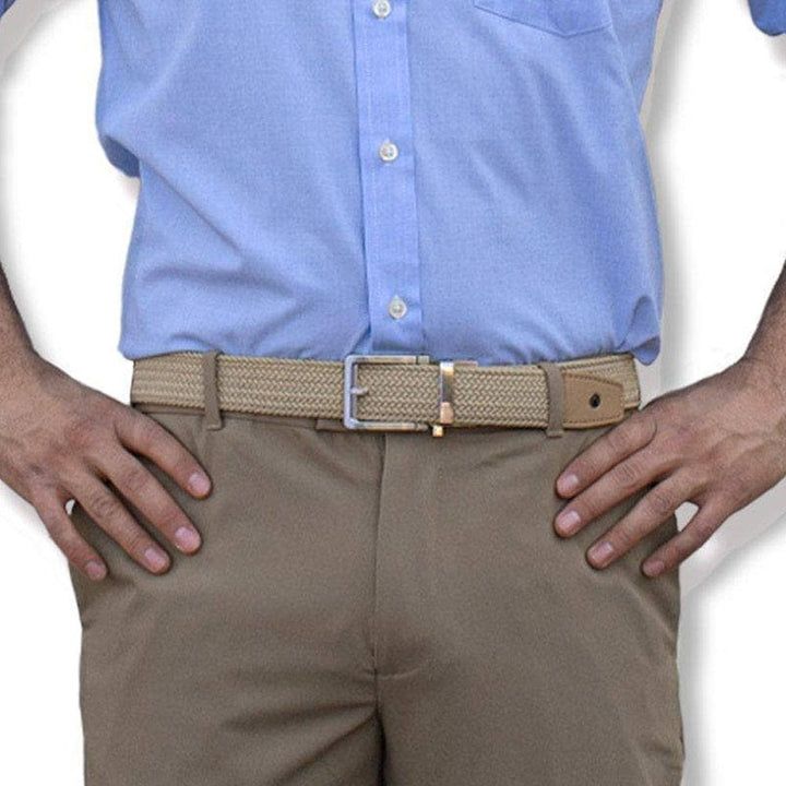 Nexbelt Braided Golf Belt Tan - 23 Men