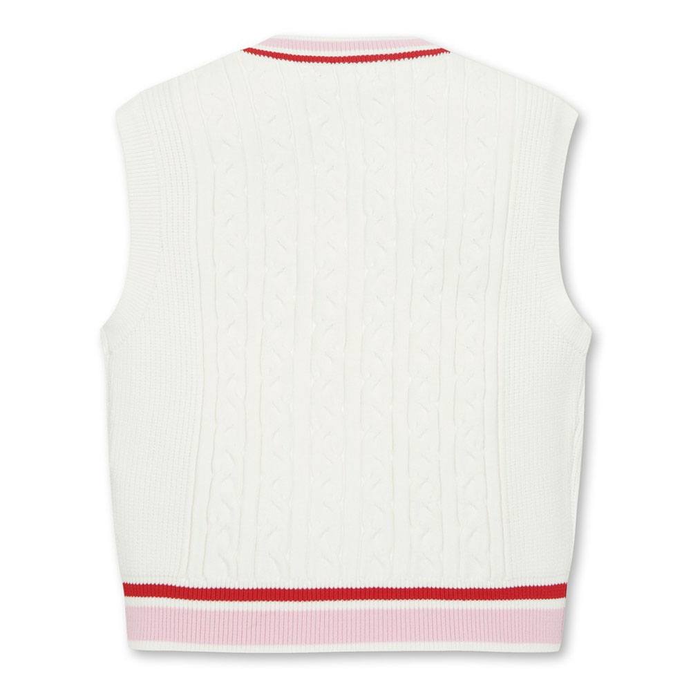 WAAC Cable V Neck Knit Golf Vest 2023 Women