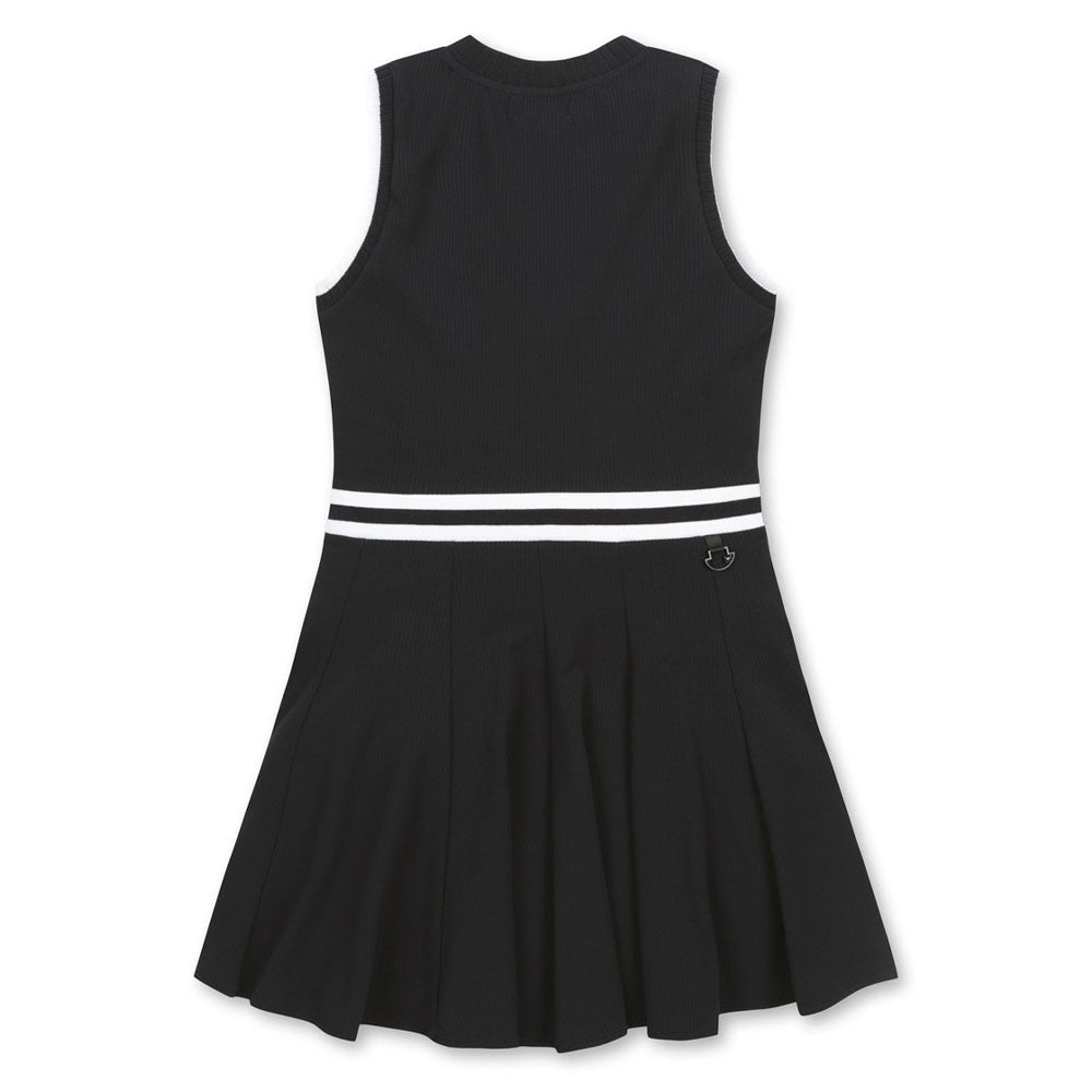 WAAC Half Zipup Flare Golf Dress Black - 23 Women Golfio WAAC Half Zipup Flare Golf Dress Black - 23 Women Golfio
