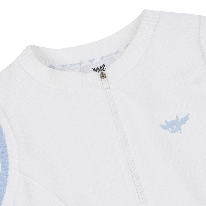 WAAC Half Zipup Flare Golf Dress White - 23 Women