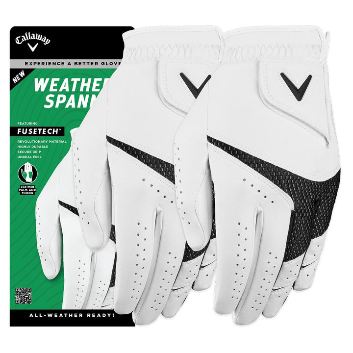 Callaway Weather Spann 2-Pack Golf Glove White - 23 Women