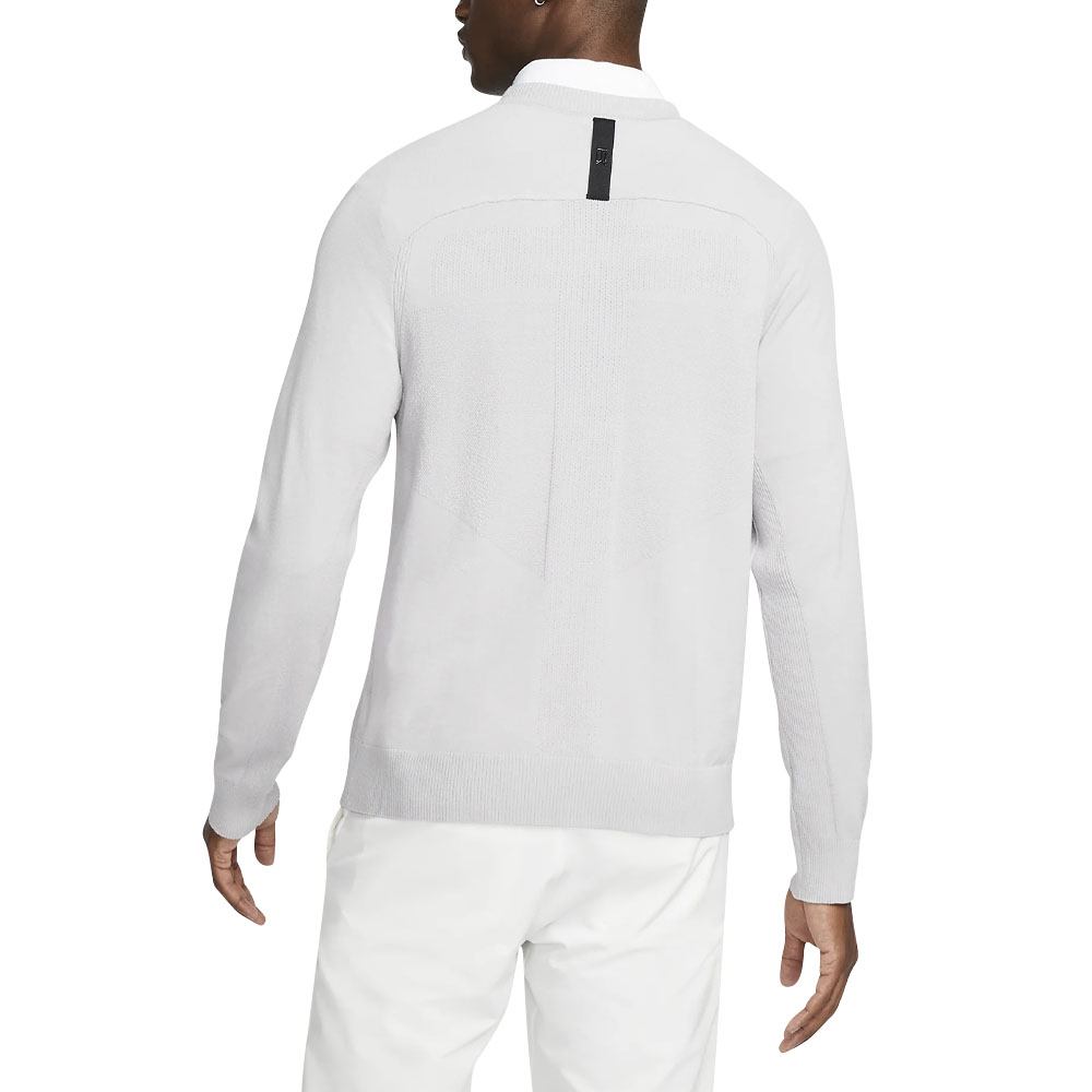 Nike Tiger Woods Knit Crew Golf Sweater Light Smoke Gray/Black - FW23