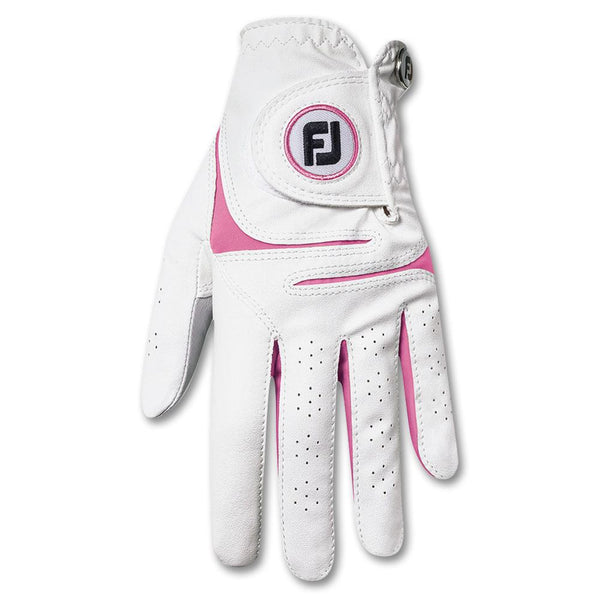 FootJoy WeatherSof Fashion Golf Glove White/Pink - 23 Women