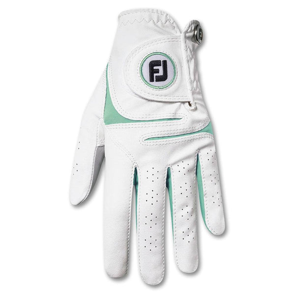 FootJoy WeatherSof Fashion Golf Glove White/Seaglass - 23 Women