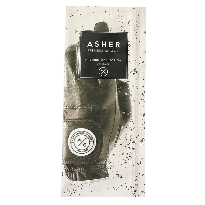 Asher Golf Jet Black Golf Glove Black - 23 Women