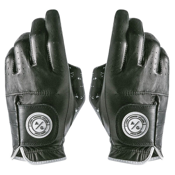 Asher Golf Jet Black Golf Glove Black - 23 Women
