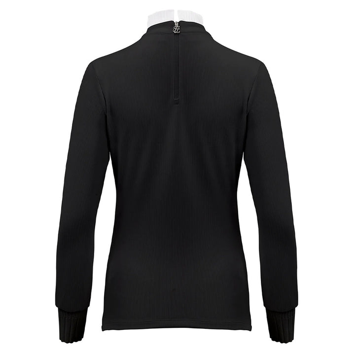 Fairliar Half High-Neck Ruffle Golf Mock Black - FW23 Women