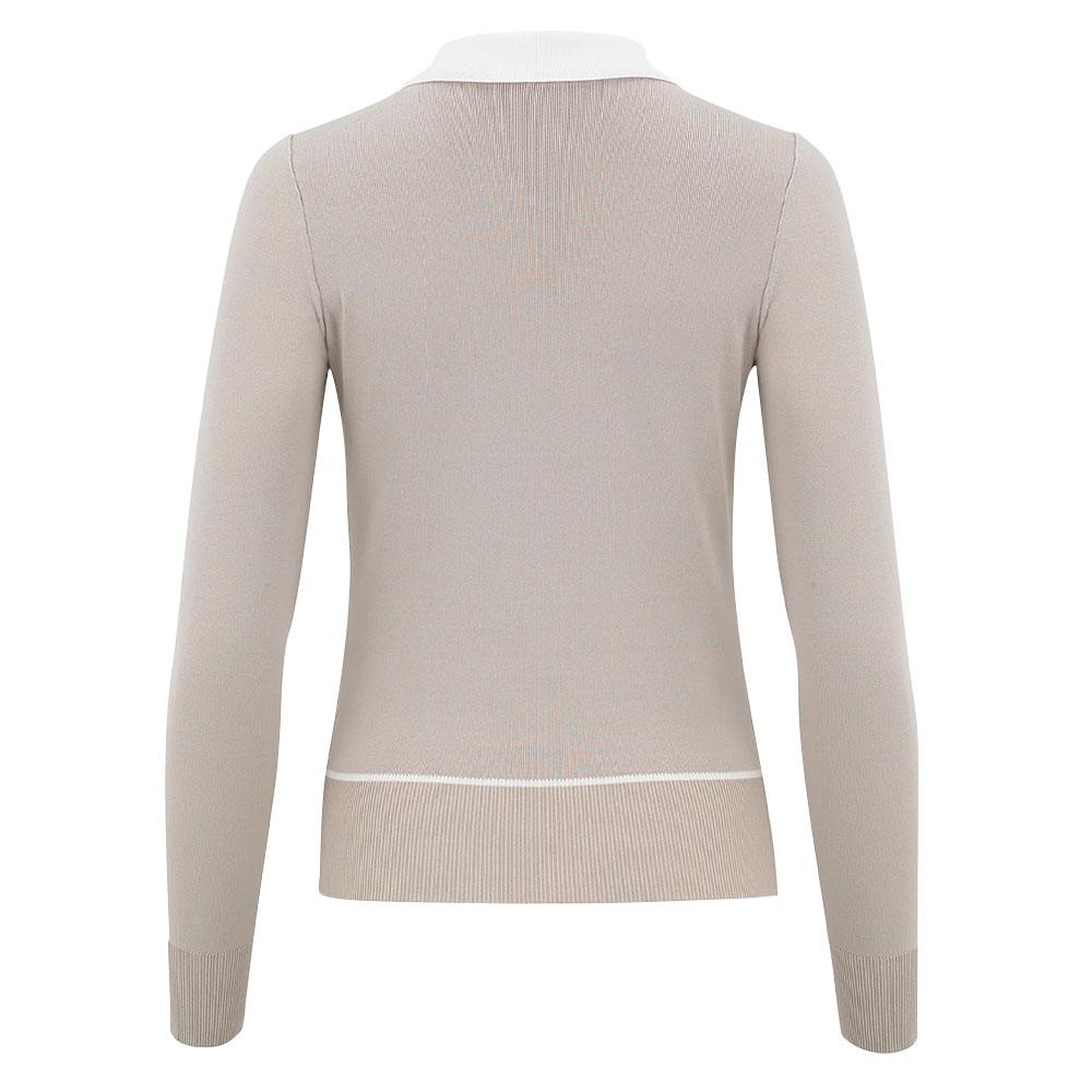 Fairliar Ribbon Collar Point Knit Golf Polo 2023 Women