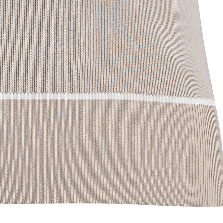 Fairliar Ribbon Collar Point Knit Golf Polo Beige - 23 Women