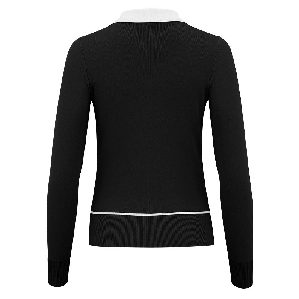 Fairliar Ribbon Collar Point Knit Golf Polo 2023 Women