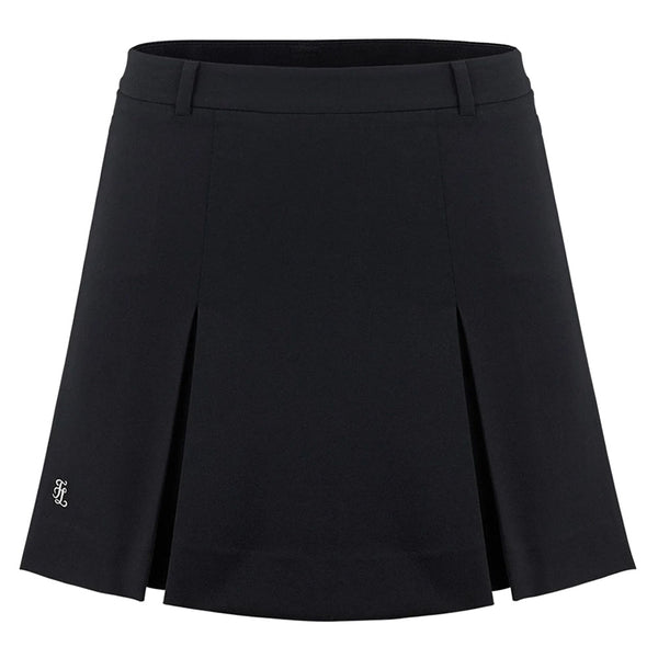 Fairliar Signature Wide Pleats Golf Skirt Black - FW23 Women