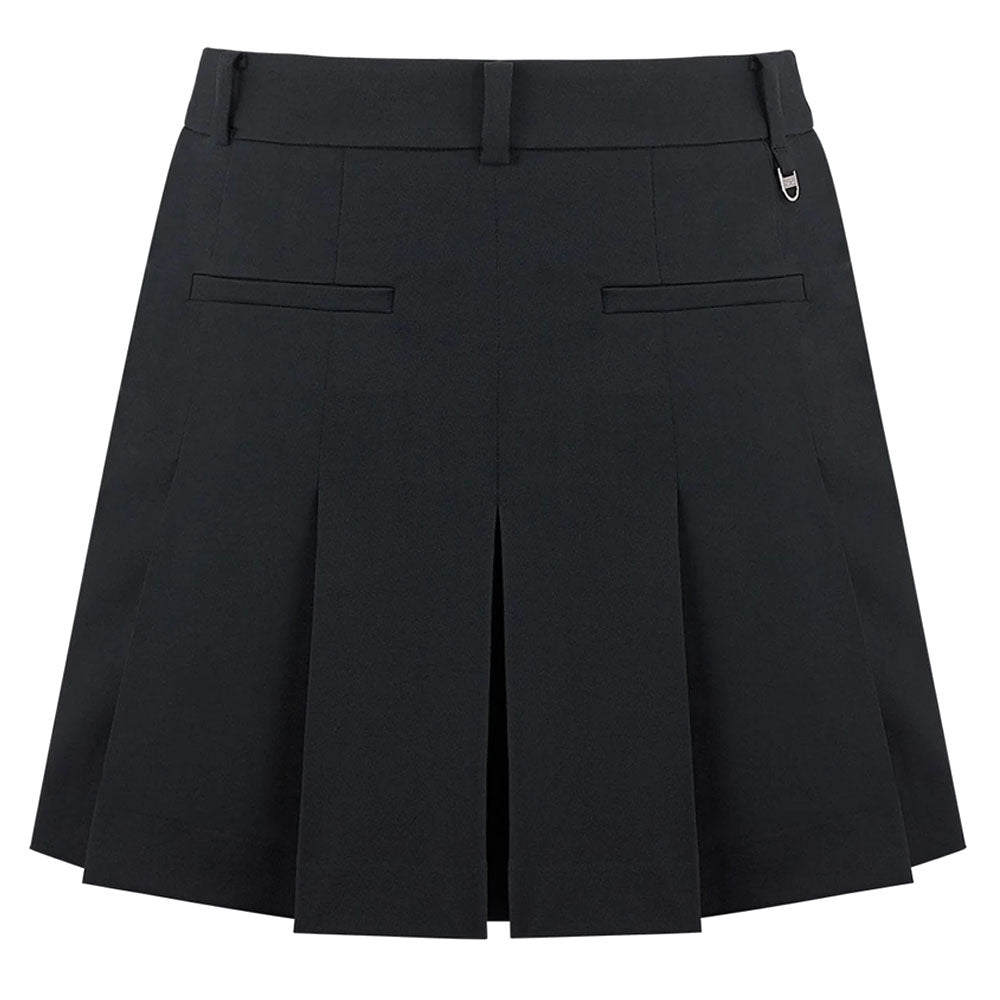 Fairliar Signature Wide Pleats Golf Skirt Black - FW23 Women