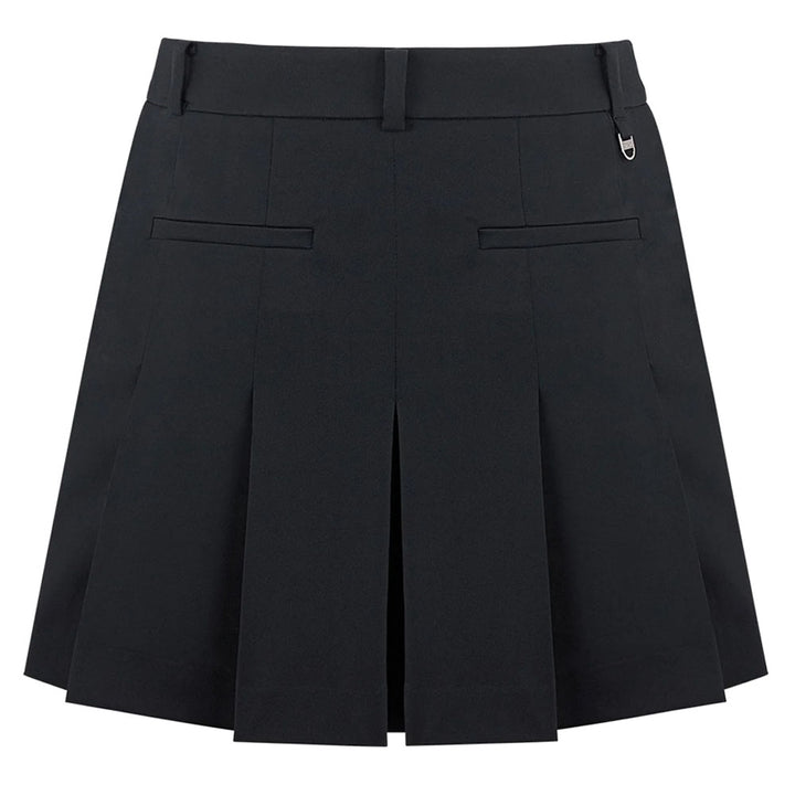 Fairliar Signature Wide Pleats Golf Skirt Black - FW23 Women