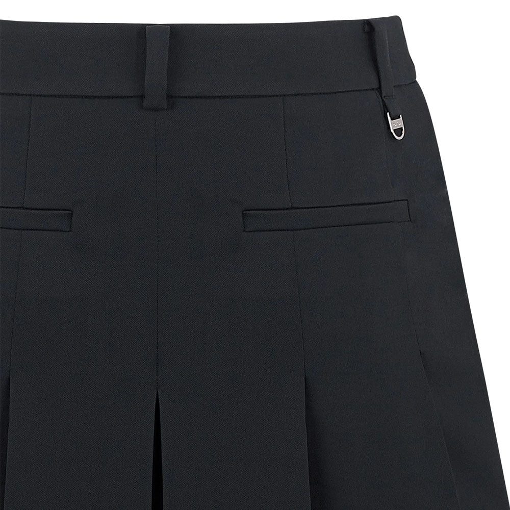 Fairliar Signature Wide Pleats Golf Skirt Black - FW23 Women