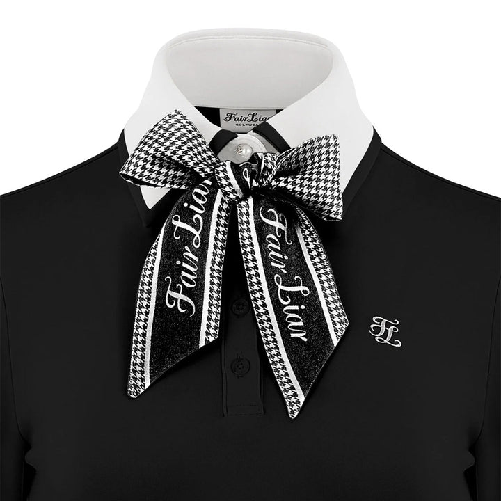Fairliar Scart Set Collar Golf Polo Black - FW23 Women