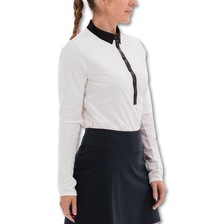 Foray Golf All New Core Longsleeve Golf Polo White/Black - 23 Women