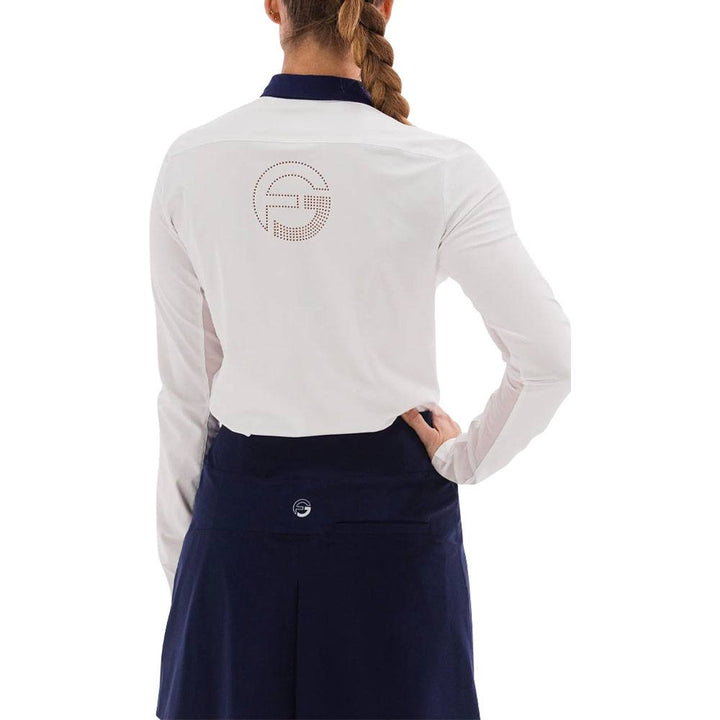 Foray Golf All New Core Longsleeve Golf Polo White/Navy - 23 Women