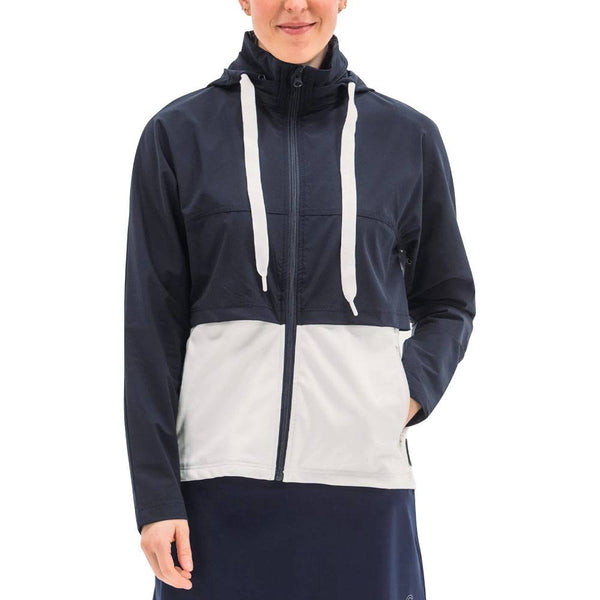 Foray Golf Double Layer Golf Jacket Navy/White - 23 Women