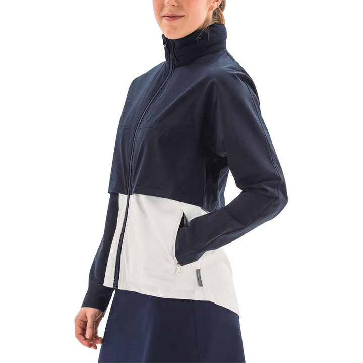 Foray Golf Double Layer Golf Jacket Navy/White - 23 Women