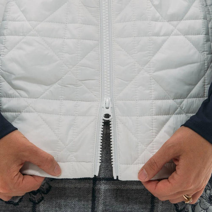 Foray Golf Quilted Long Line Golf Vest White - 23 Women