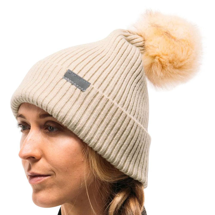 Foray Golf Pompom Golf Beanie Tan - 23 Women