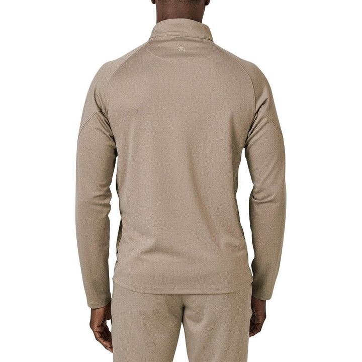 7Diamonds A-Game Quarter Zip Golf Pullover Khaki