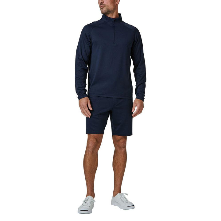 7Diamonds A-Game Quarter Zip Golf Pullover Navy