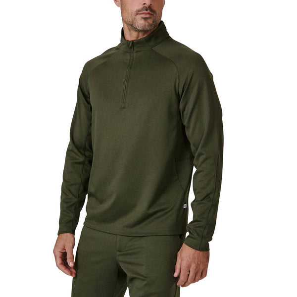7Diamonds A-Game Quarter Zip Golf Pullover Olive