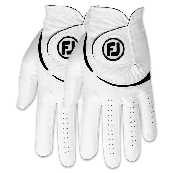 FootJoy WeatherSof 2-Pack Golf Glove White/Black - 24