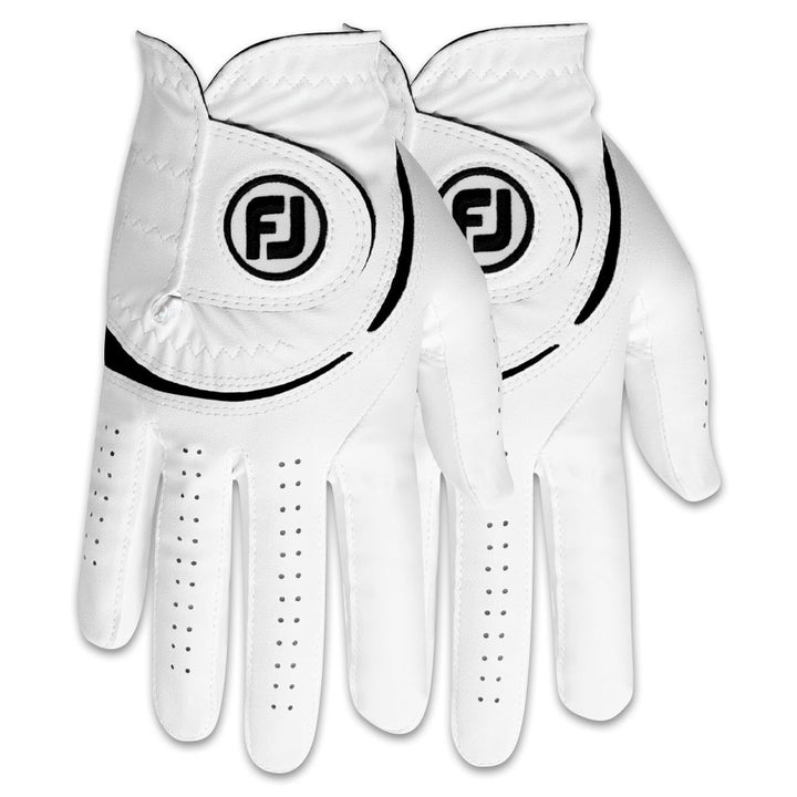 FootJoy WeatherSof 2-Pack Golf Glove White/Black - 24