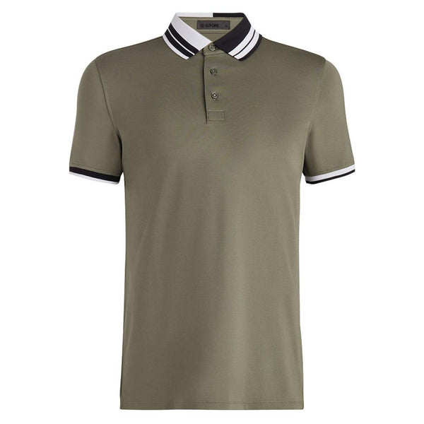 Gfore Contrast Striped Collar Tech Jersey Golf Polo 2024
