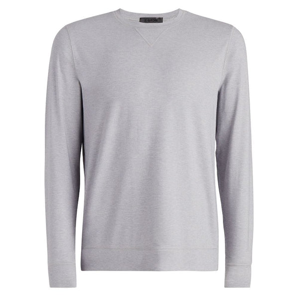 Gfore Luxe Crewneck Mid Layer Golf Sweater Light Heather Gray - SP24