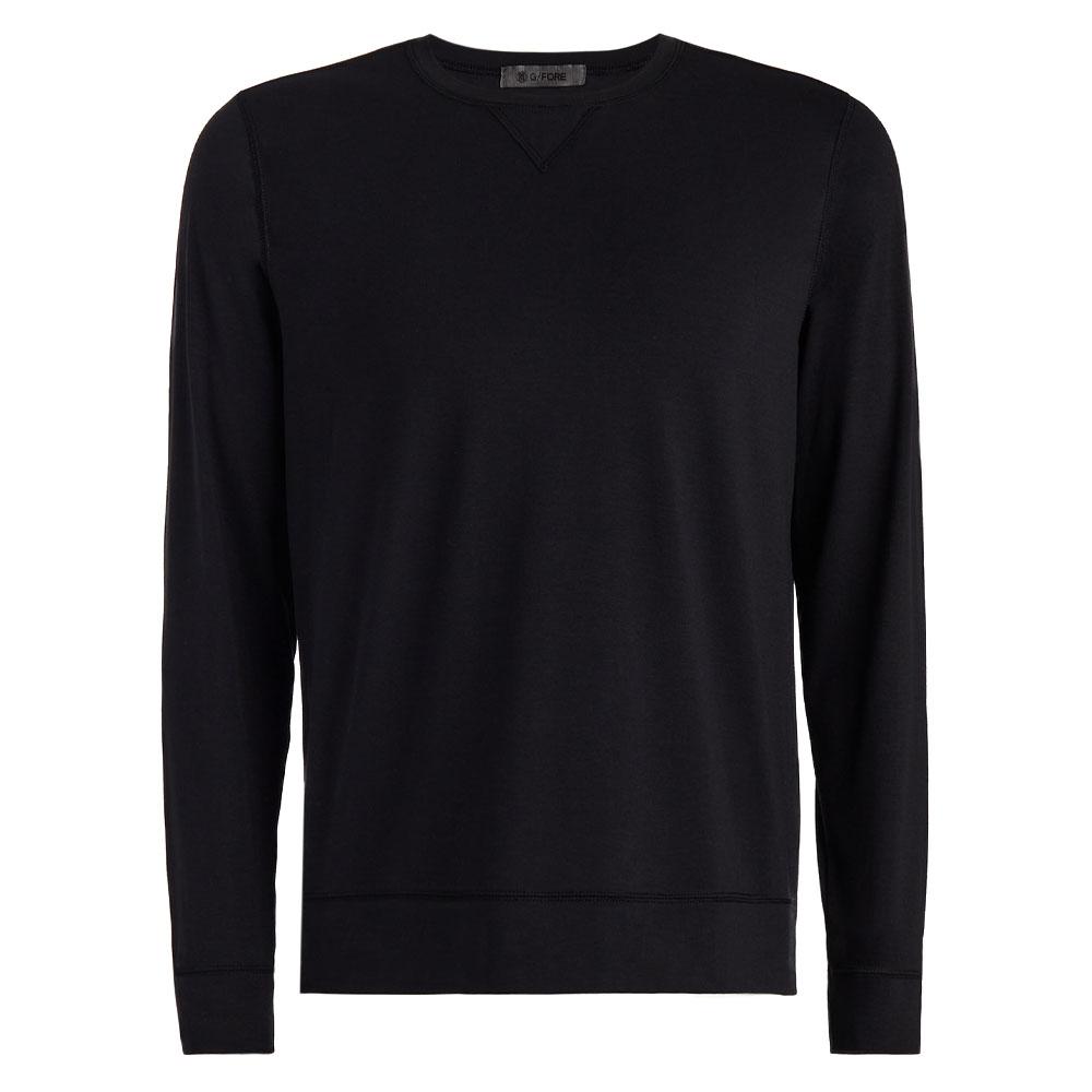 Gfore Luxe Crewneck Mid Layer Golf Sweater Onyx - SP24