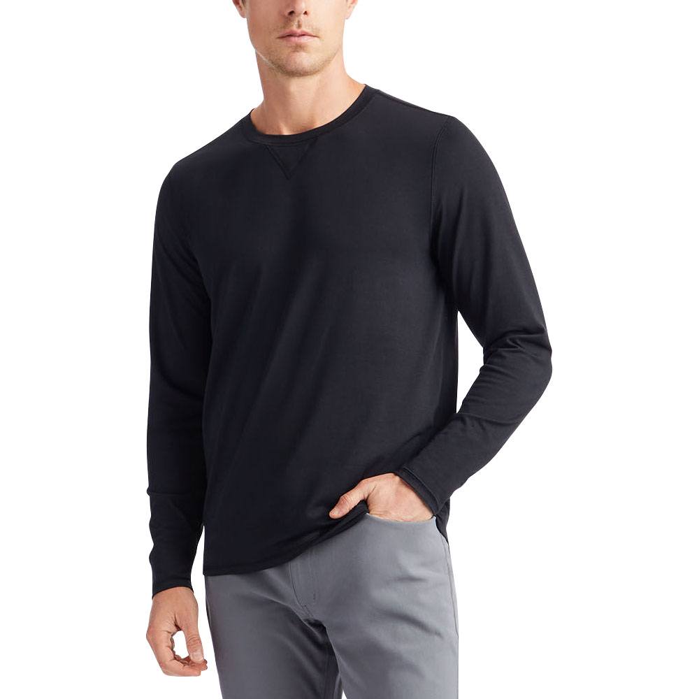 Gfore Luxe Crewneck Mid Layer Golf Sweater Onyx - SP24