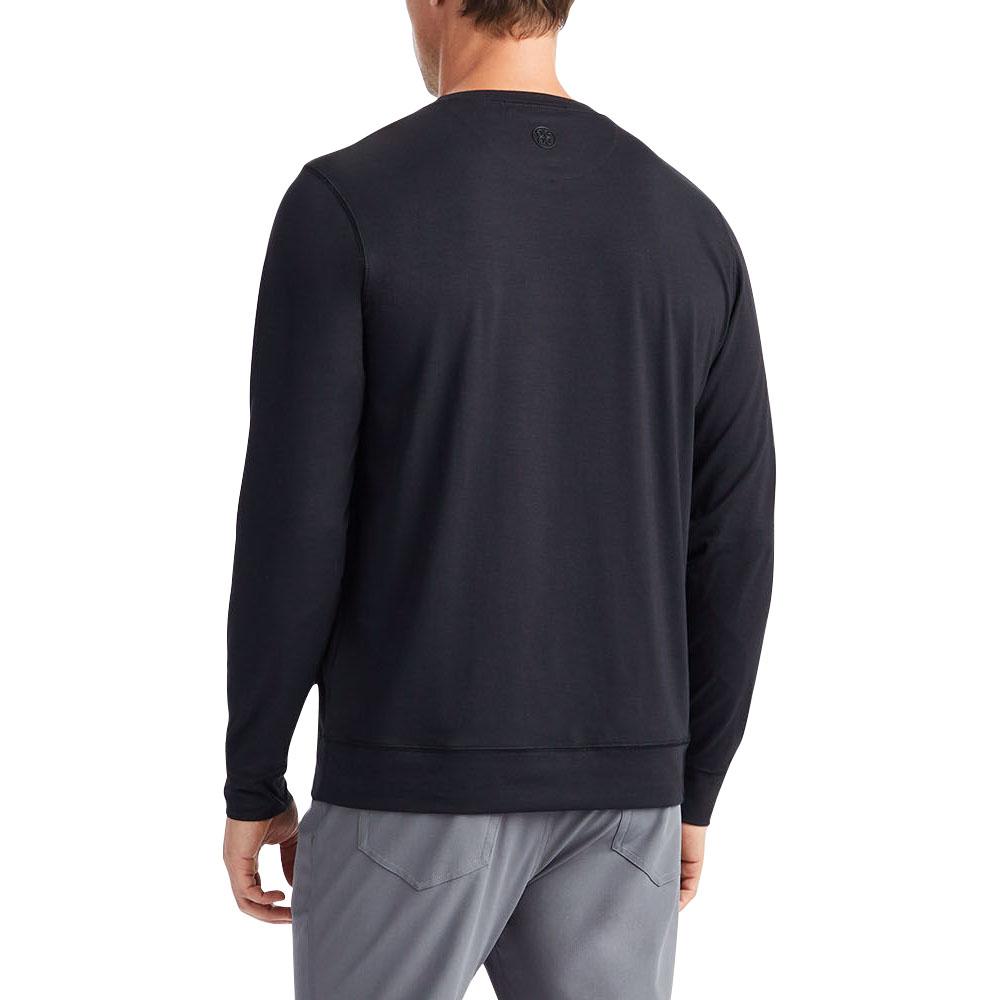 Gfore Luxe Crewneck Mid Layer Golf Sweater Onyx - SP24
