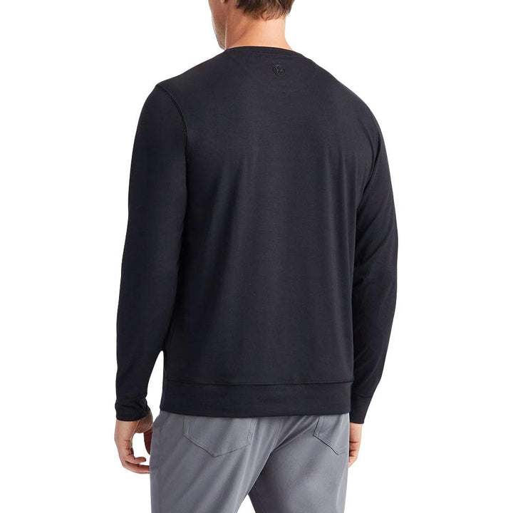 Gfore Luxe Crewneck Mid Layer Golf Sweater Onyx - SP24