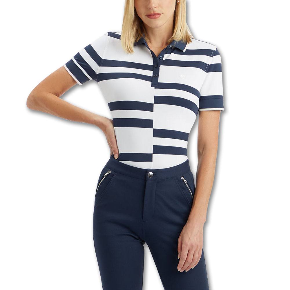 Gfore Offset Stripe Tech Pique Golf Polo 2024 Women