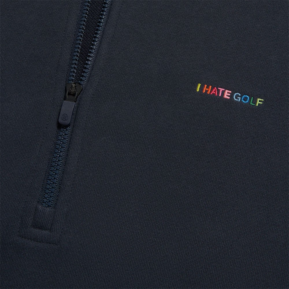 Gfore I Hate French Terry Quarter Zip Golf Pullover Twilight