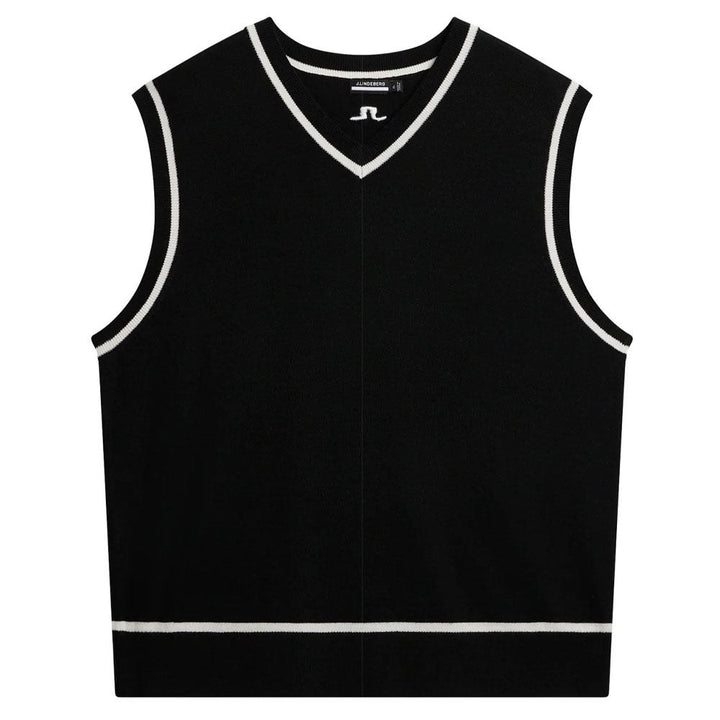 J.Lindeberg Fraser Knitte Golf Vest Black - WI23