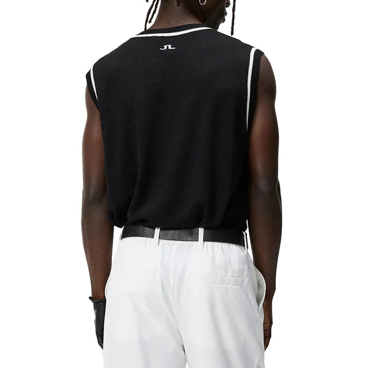 J.Lindeberg Fraser Knitte Golf Vest Black - WI23