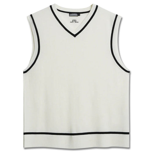 J.Lindeberg Fraser Knitte Golf Vest White - WI23