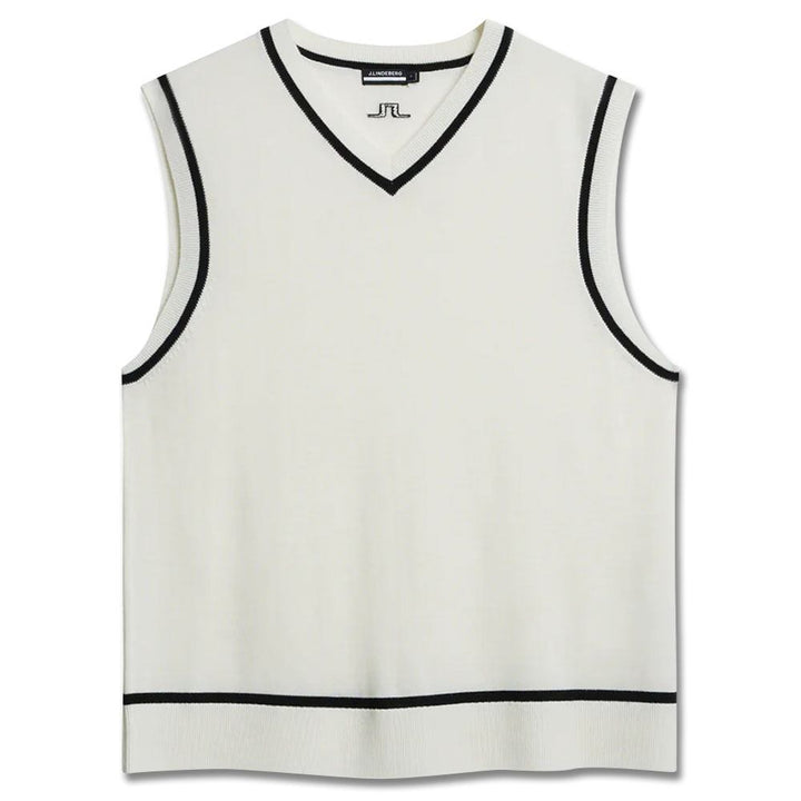 J.Lindeberg Fraser Knitte Golf Vest White - WI23