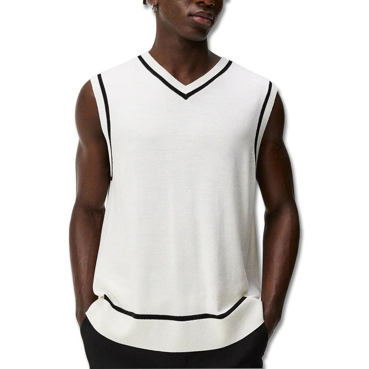 J.Lindeberg Fraser Knitte Golf Vest White - WI23