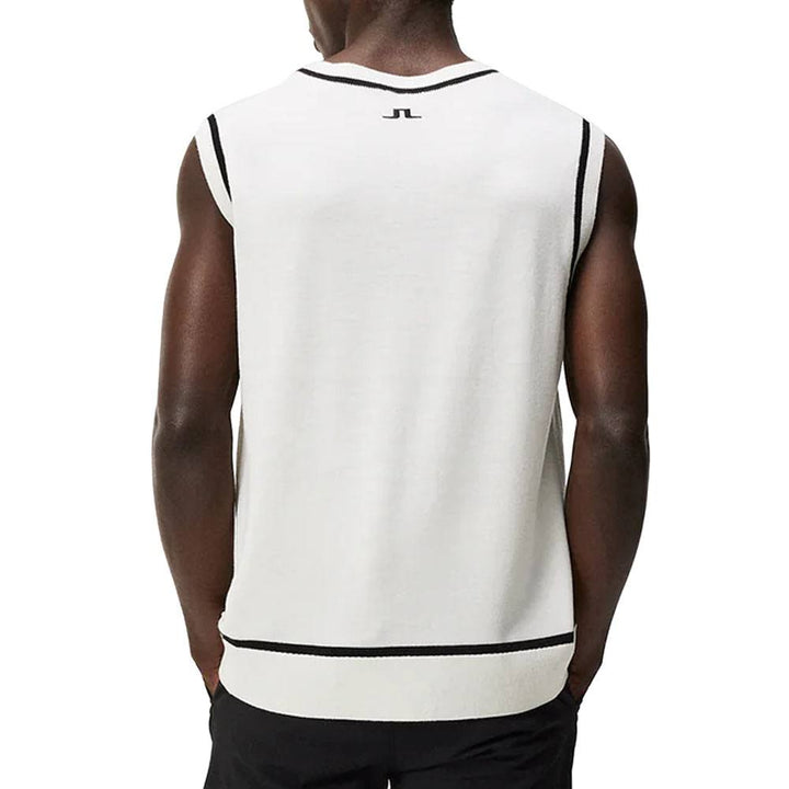 J.Lindeberg Fraser Knitte Golf Vest White - WI23