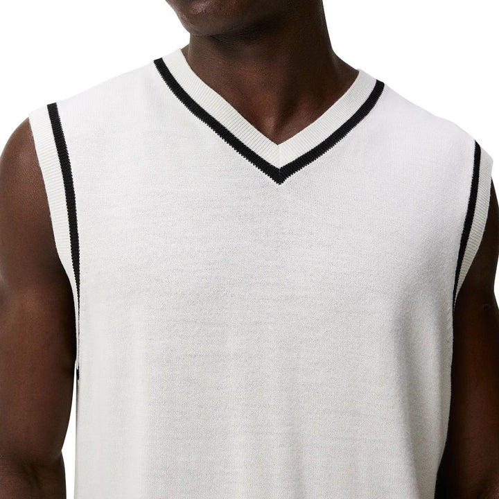 J.Lindeberg Fraser Knitte Golf Vest White - WI23