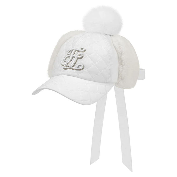 Callaway Quilted Ear Muff Golf Cap White - 24 Women