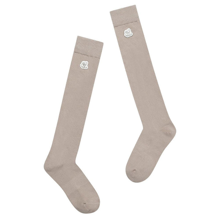 Fairliar Beige Patch Knee Golf Socks 2024